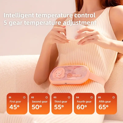 COZY HUG - Cute USB Rechargeable Heating Belt with 5 Temperature Settings & Massage