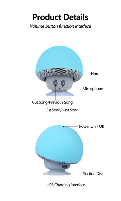 MUSHROOM - Mini Wireless-Bluetooth Portable Speaker